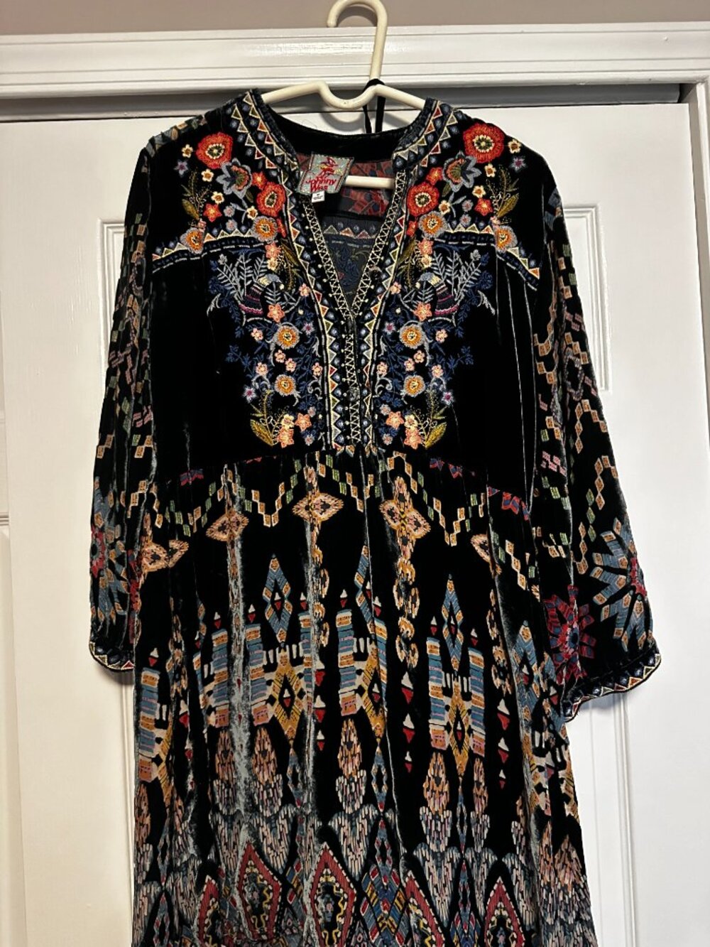 Johnny Was Velvet Burnout Dress - M